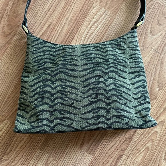 Bueno Women Shoulder Bag Green/Black Bag Hand Bag Fabric Bag - Picture 4 of 12